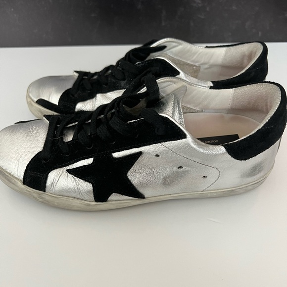 Golden Goose Superstar Nappa Silver with Black suede - Picture 2 of 4